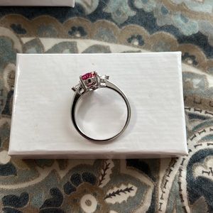 Real silver gem stone ring